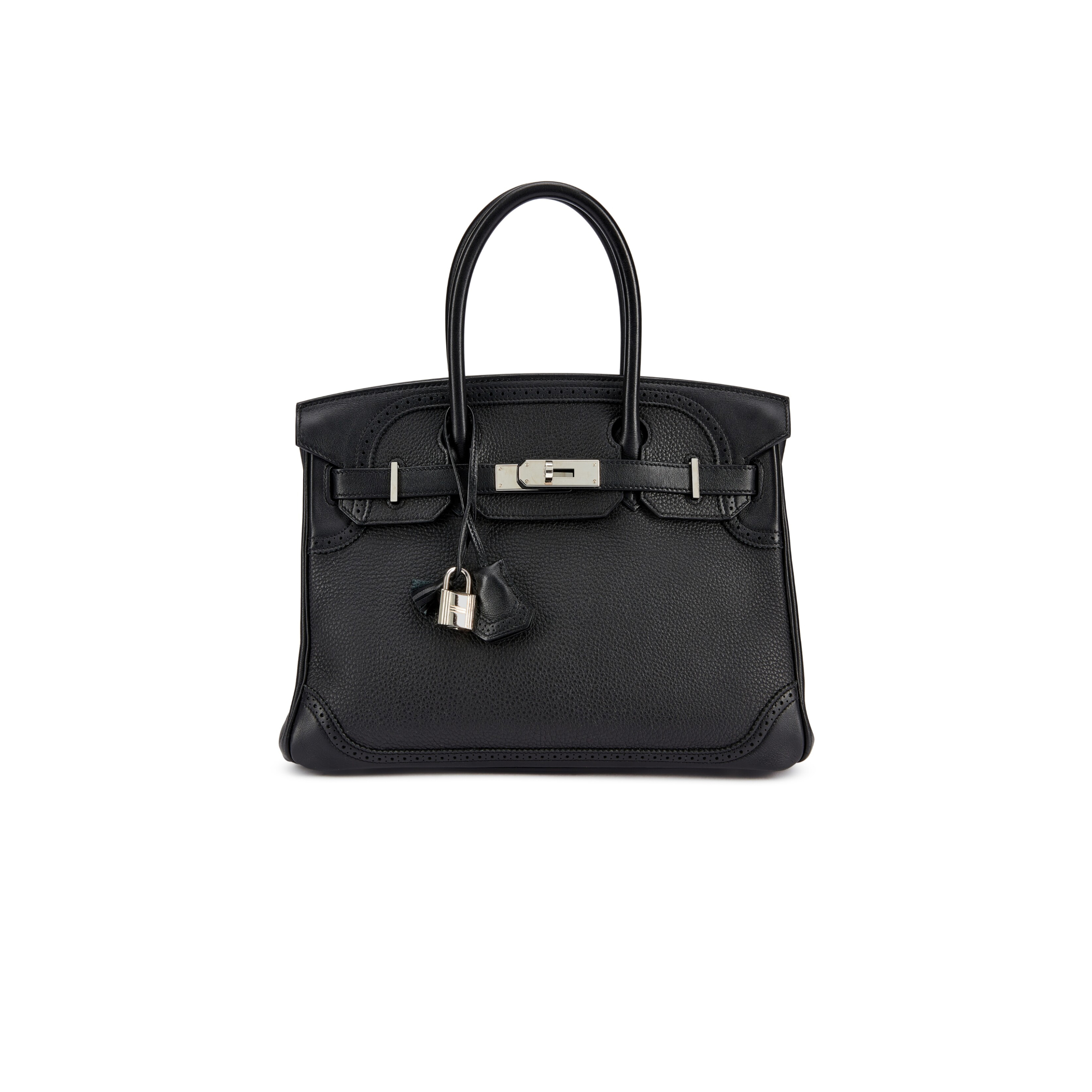 H**mes birkin 35 swift and togo lace series black bag gold buckle h082650ck08 (35*28*18cm)